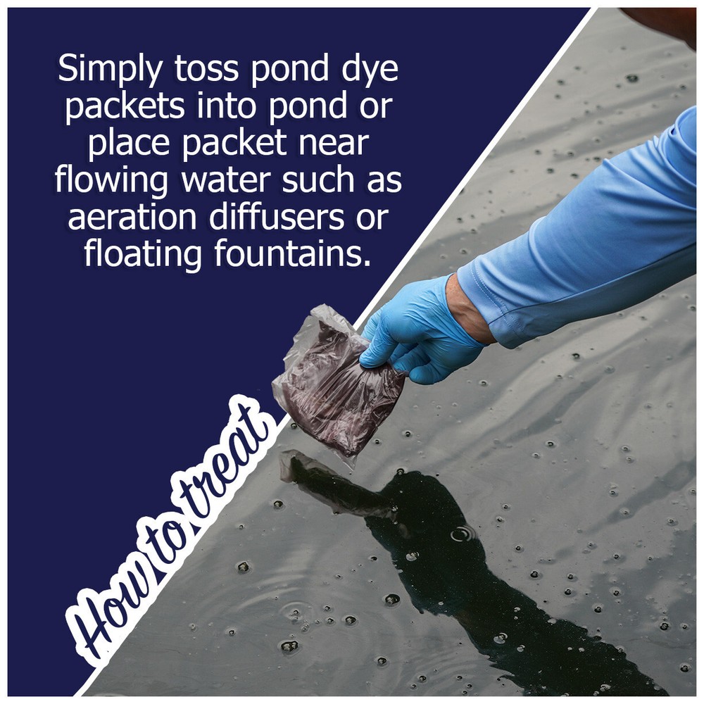 Reflective Black Pond Dye Packets- 80 water soluble packets