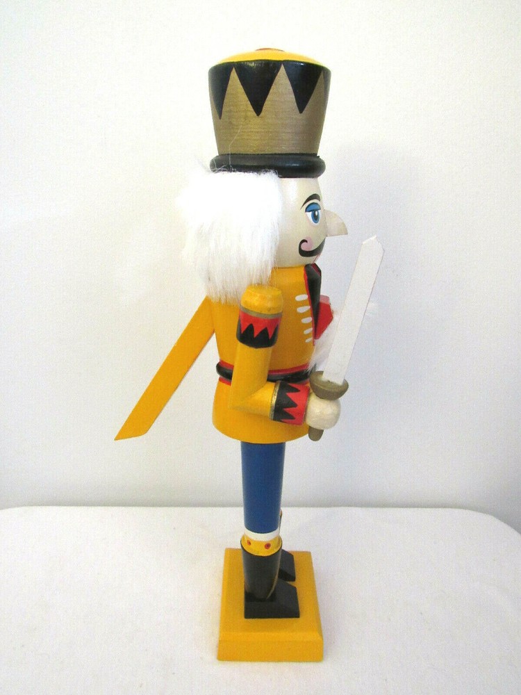 13 1/2" Tall Nutcracker Guard Soldier Holding Sword