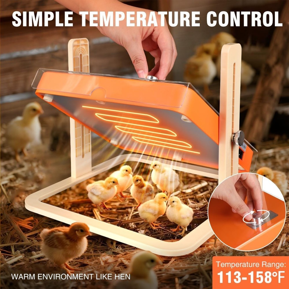Adjustable Chicken Brooder Heating Plate for Optimal Chick Growth - -Compliant