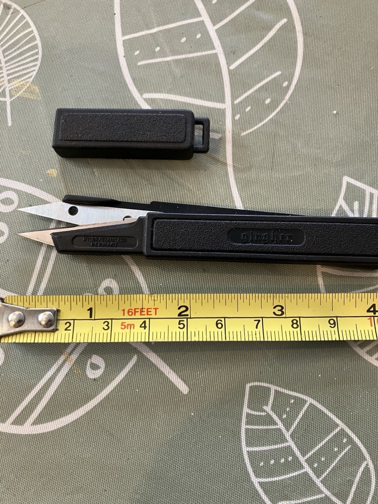 Gingher Scissors,Germany,Black Plastic Pull-out Case,Hanging Loop,4.3"l Nylon/SS