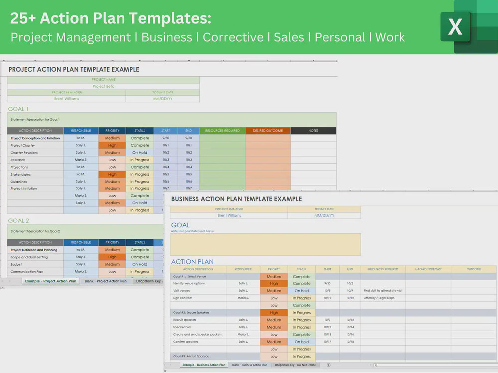 25+ Action Plan Templates Excel | Project, Business, Personal, Sales & Strategy