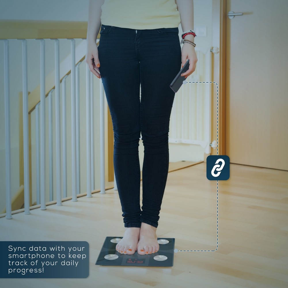 WAVE Smart Digital Bathroom Weight Fat Scale Body BMI Mobile Fitbit Bluetooth