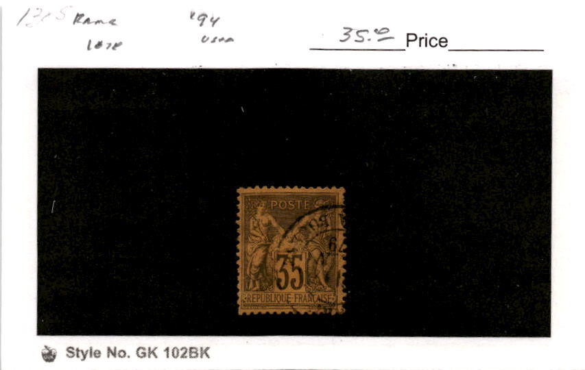 France, Postage Stamp, #94 Used, 1878 Peace (AD)