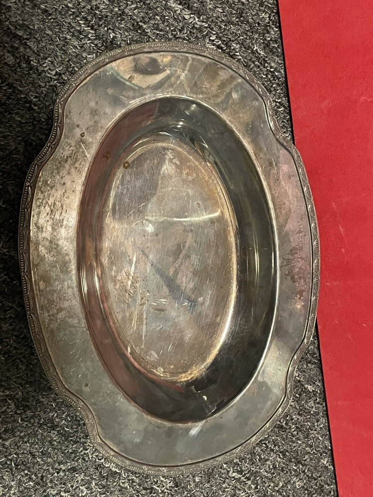T&T 2863-7 Silver Plate Oval Serving Dish EPNS (CA)