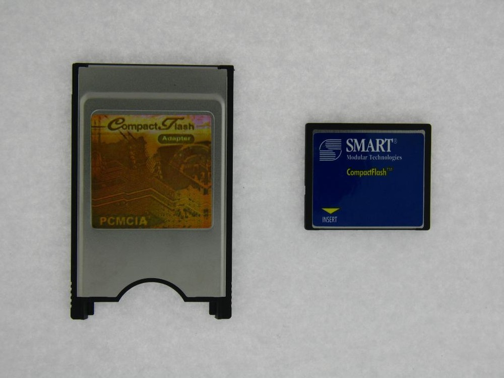 512MB Compact Flash +PC card PCMCIA Adapter JANOME 512MB