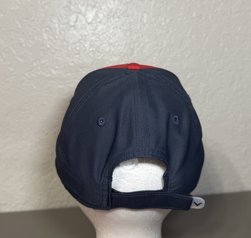 Callaway Golf Hat Heathered Red & Navy Blue Cap Unisex Adjustable