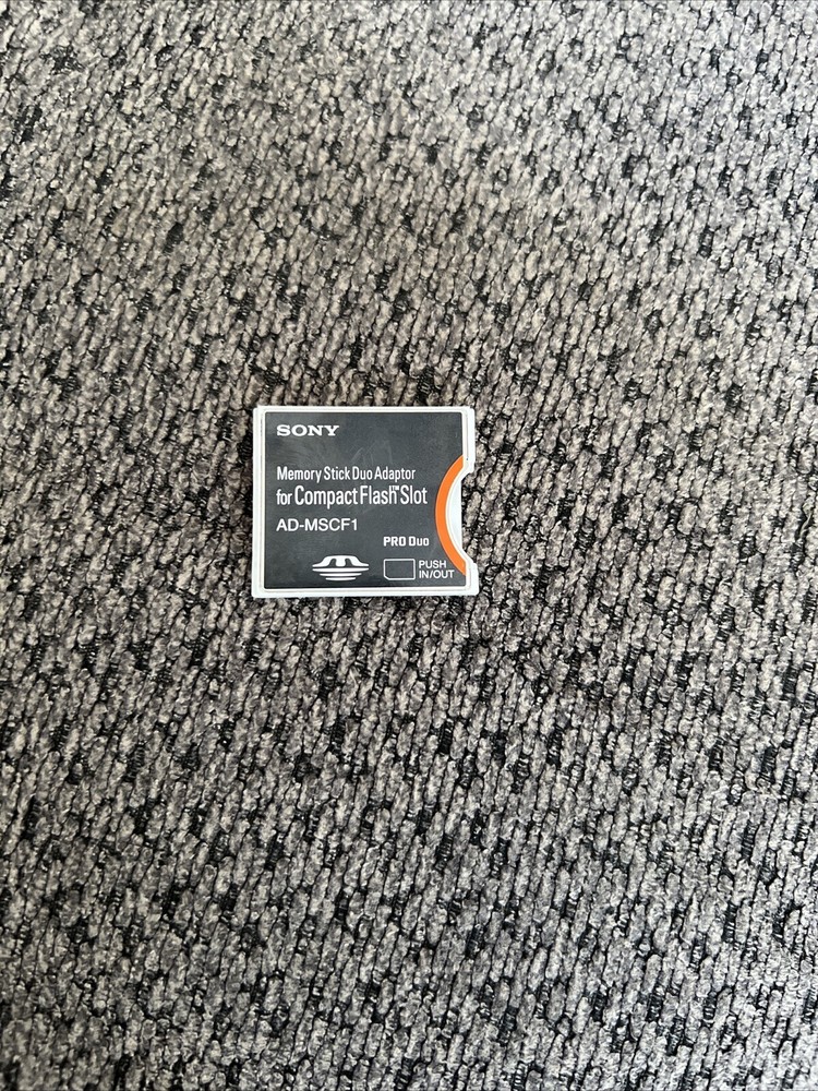 Sony AD-MSCF1 Memory Stick Duo Adapter f/ Compact Flash Slot