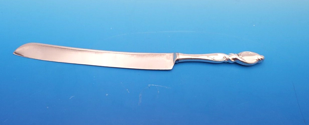 Silver Swirl Wallace Sterling Handle Cake or Bread Knife Custom Made
