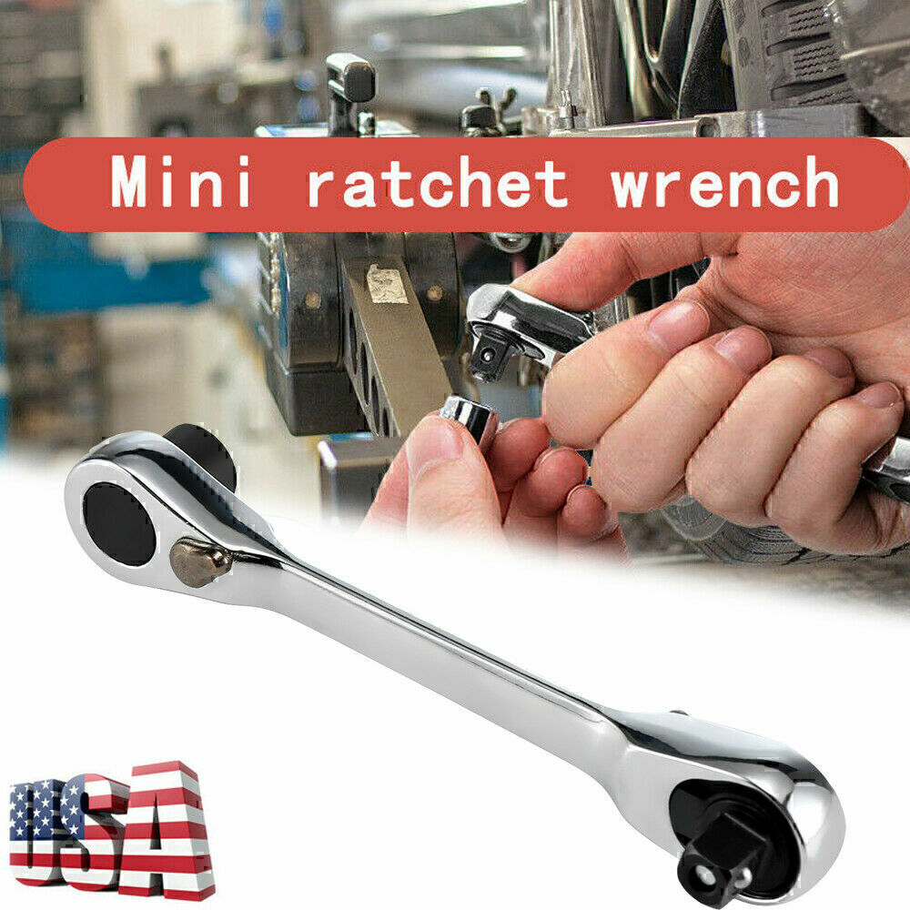 1/4" Mini Double-Ended Quick Socket Ratchet Wrench Rod Screwdriver Bit Tools ca!