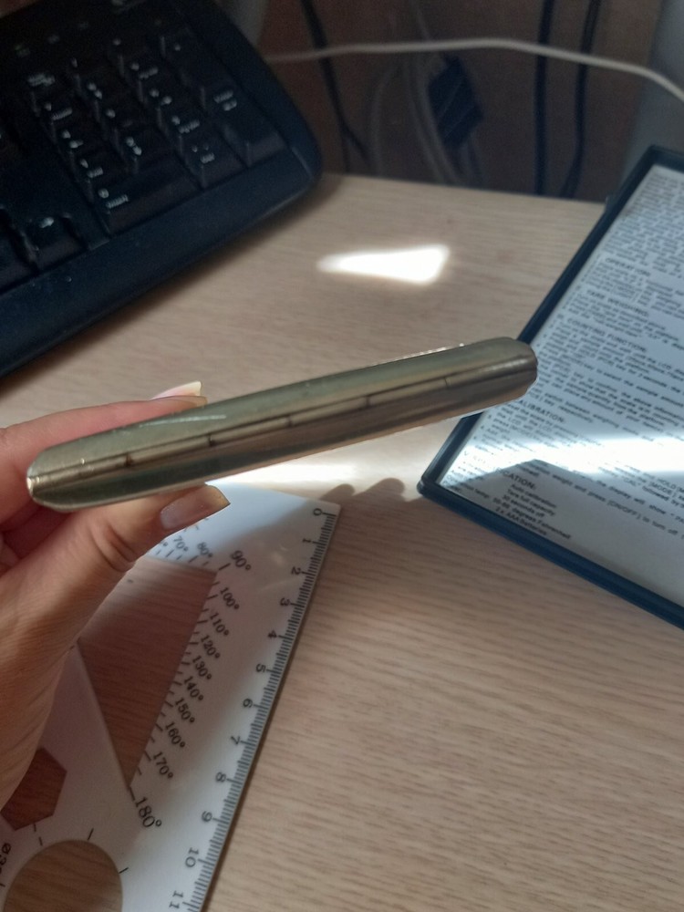 vintage cigarette case. 900 silver.