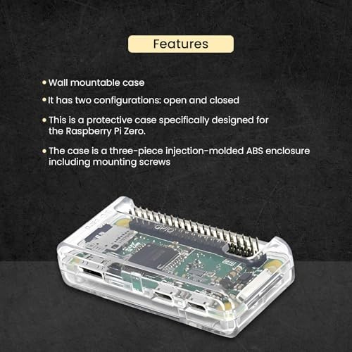 SB Premium Clear Case for Raspberry Pi Zero and Raspberry Pi Zero W Open