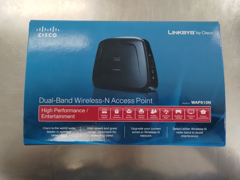 Cisco Dual-Band Wireless-N Access Point WAP610N