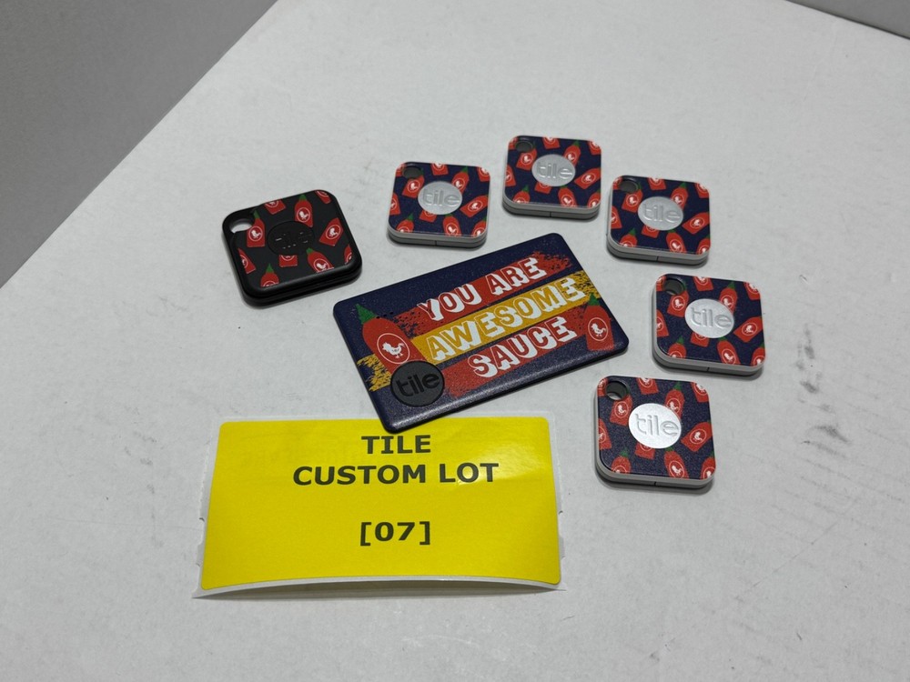 [7-PACK] TILE PRO / SLIM / MATE BLUETOOTH TRACKER ITEM FINDER - CUSTOM LOT [07]