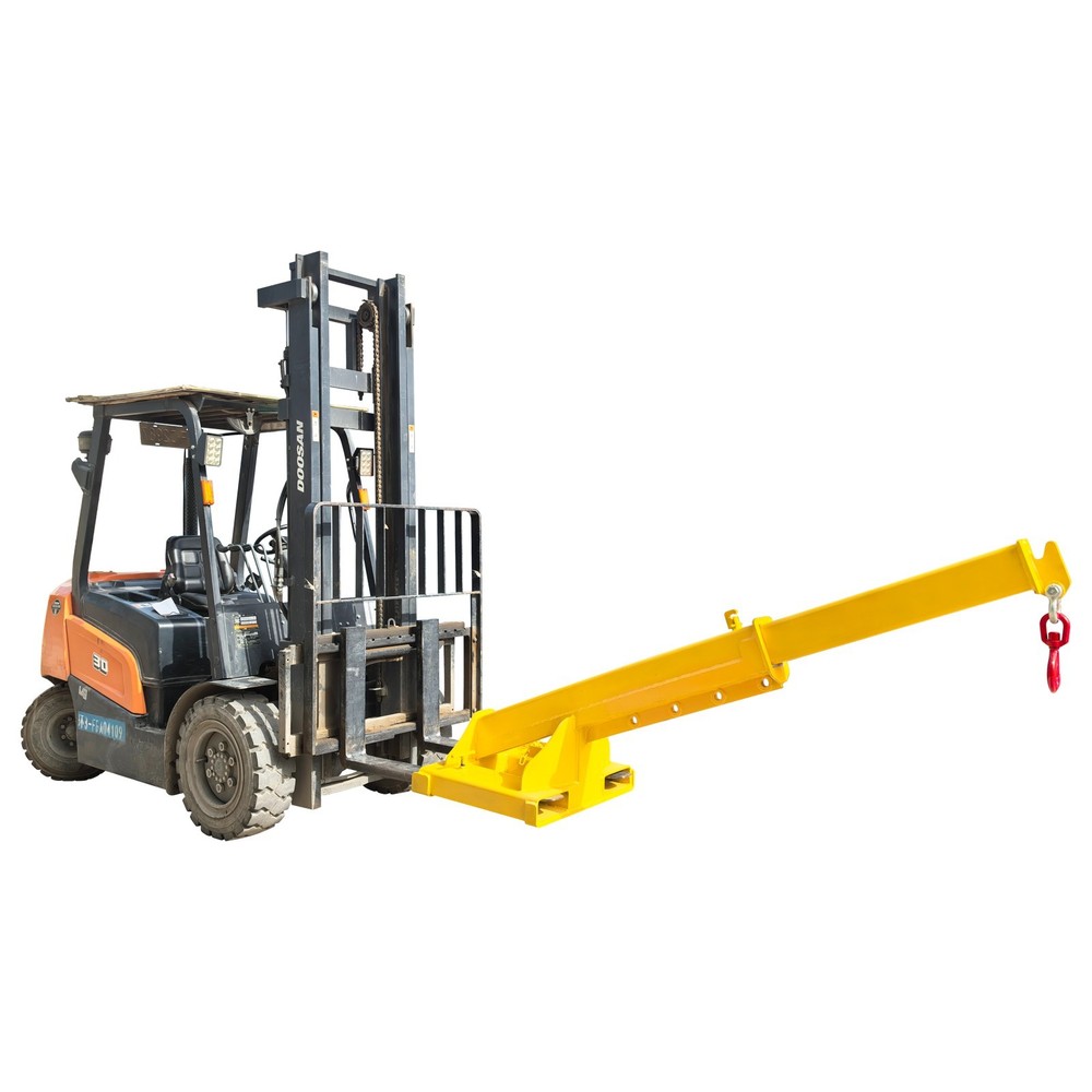 5T Forklift Telescopic Boom Adjustable Mobile Forklift Crane Lifting Attachment