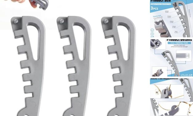 3 Pcs Eyeglass Frame Curvature Adjustment Tool, Glasses Frame Bender and Grey