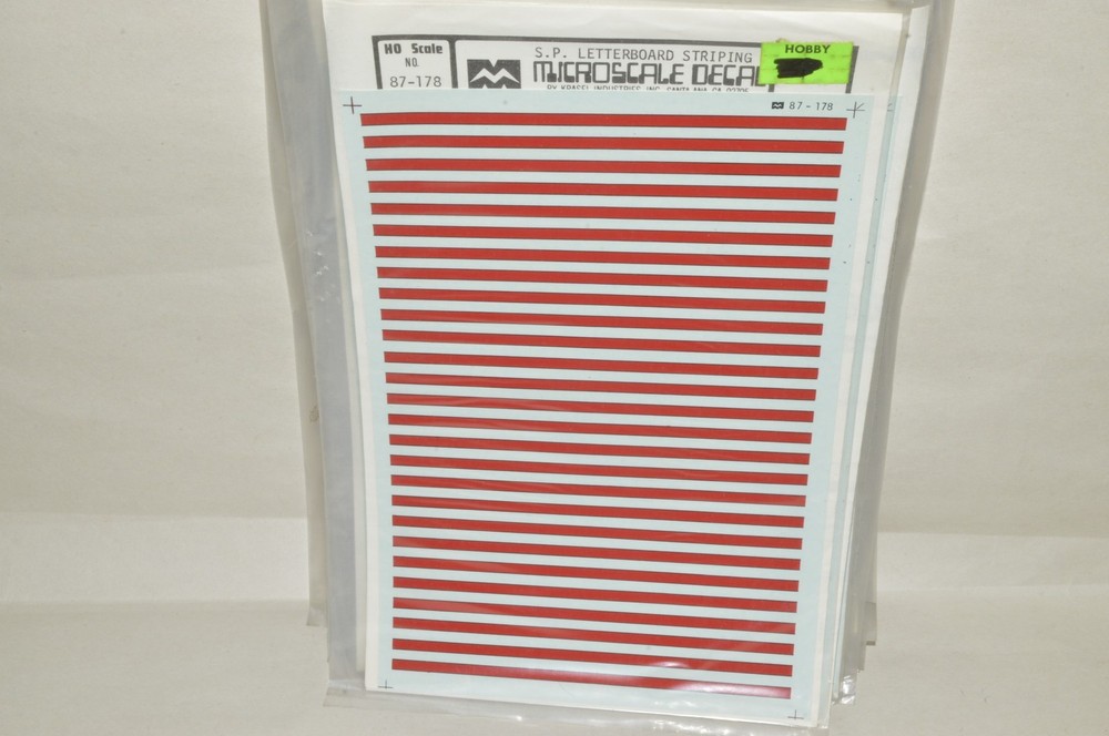 HO scale decals Microscale 87-178 Southern Pacific RR letterboard striping