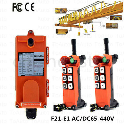 6 Button Industrial Wireless Remote Control Pushbutton Transmitter F21-E1 440v