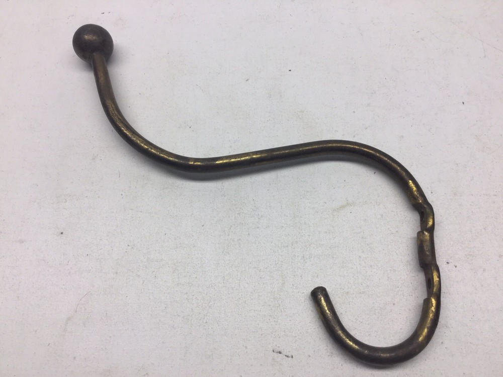 Antique Brass Plated Hall Tree Hat Rack Clothes Tree Hook