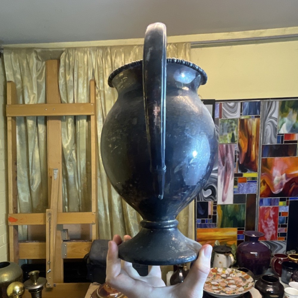 Antique Victorian Silverplate Pitcher with Ornate Design