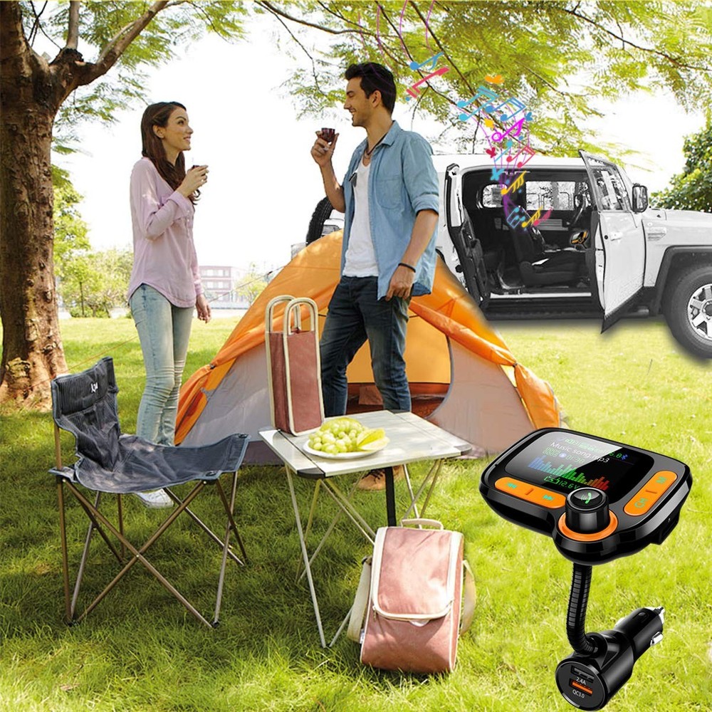 Bluetooth FM Transmitter Car Adapter,Support Wireless Handsfree Call and MP3 ...