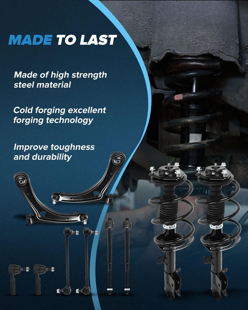 Front Struts Suspension Kit for Caliber Patriot Compass 2007-2017