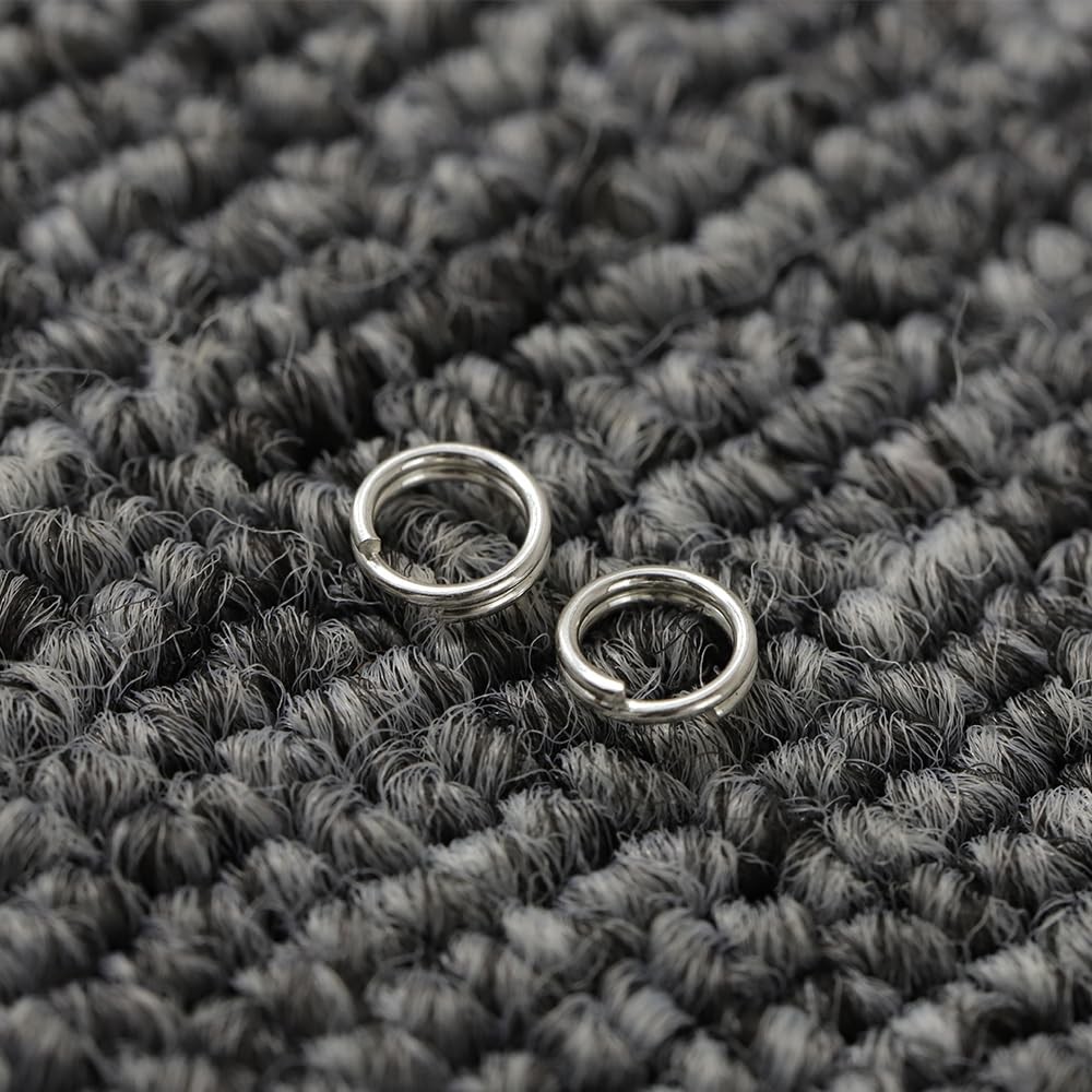 PUTNPC 2 Pcs 925 Sterling Silver Split Jump Ring Connector Charm 6mm, silver