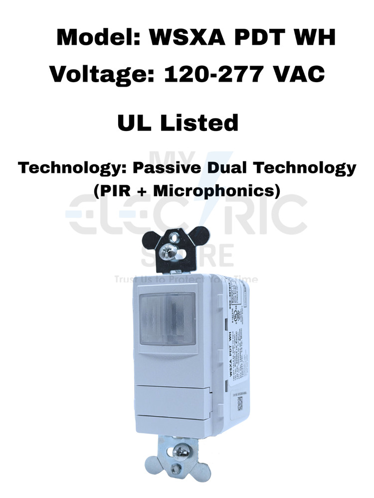 SENSOR SWITCH WSXA PDT WH OCCUPANCY SENSOR WALL SWITCH 120-277V NEW