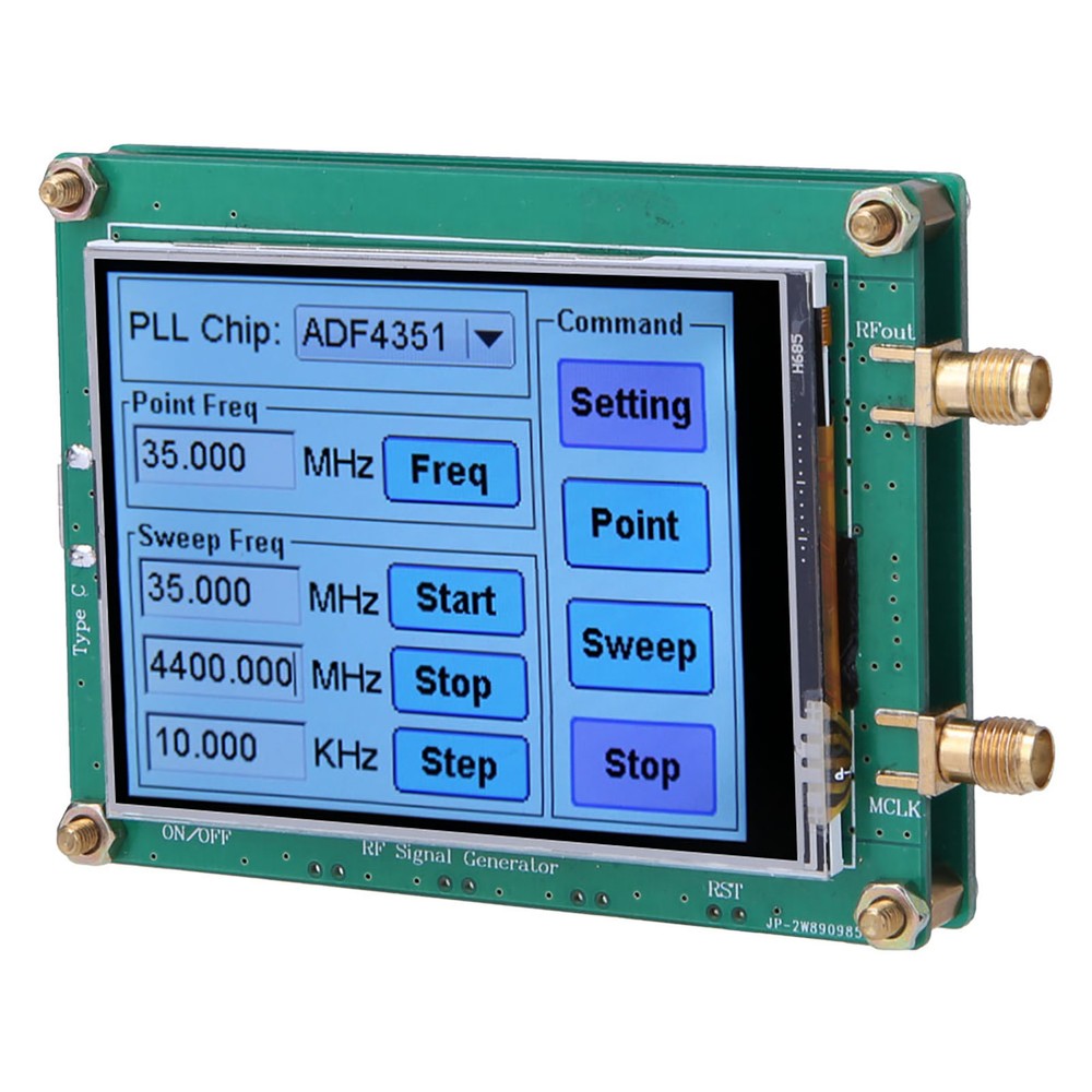 New Signal Generator Full Touch Screen RF Sweep Frequency PC Control ADF4351