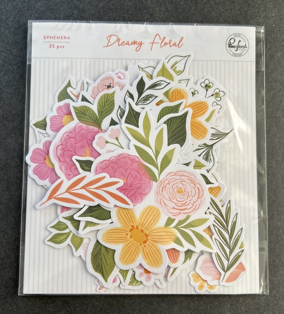 PINKFRESH STUDIO - Dreamy Floral Ephemera Pack - 30 pcs - New