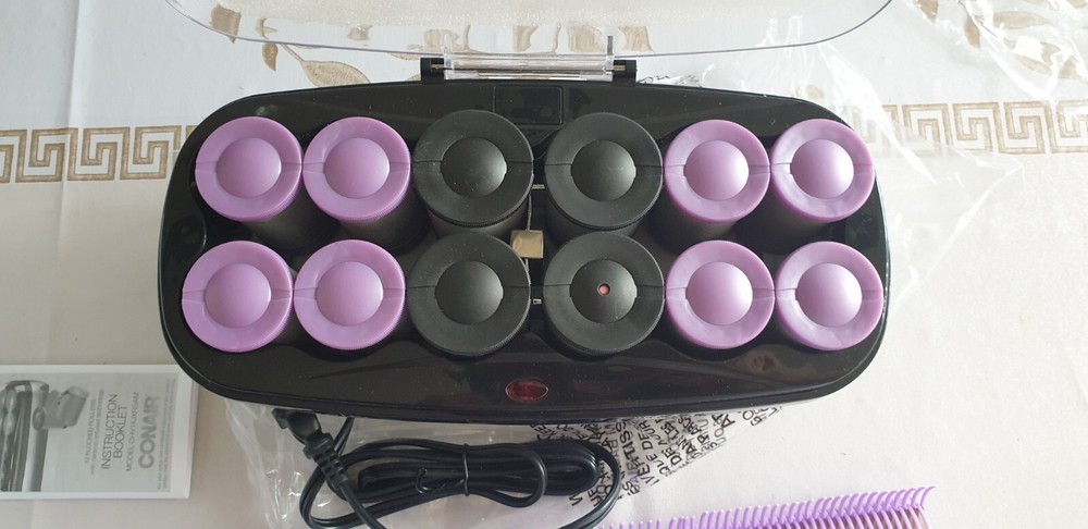 Conair Waves & Volume 12 Flocked Hair Rollers with Ceramic Infused Technology
