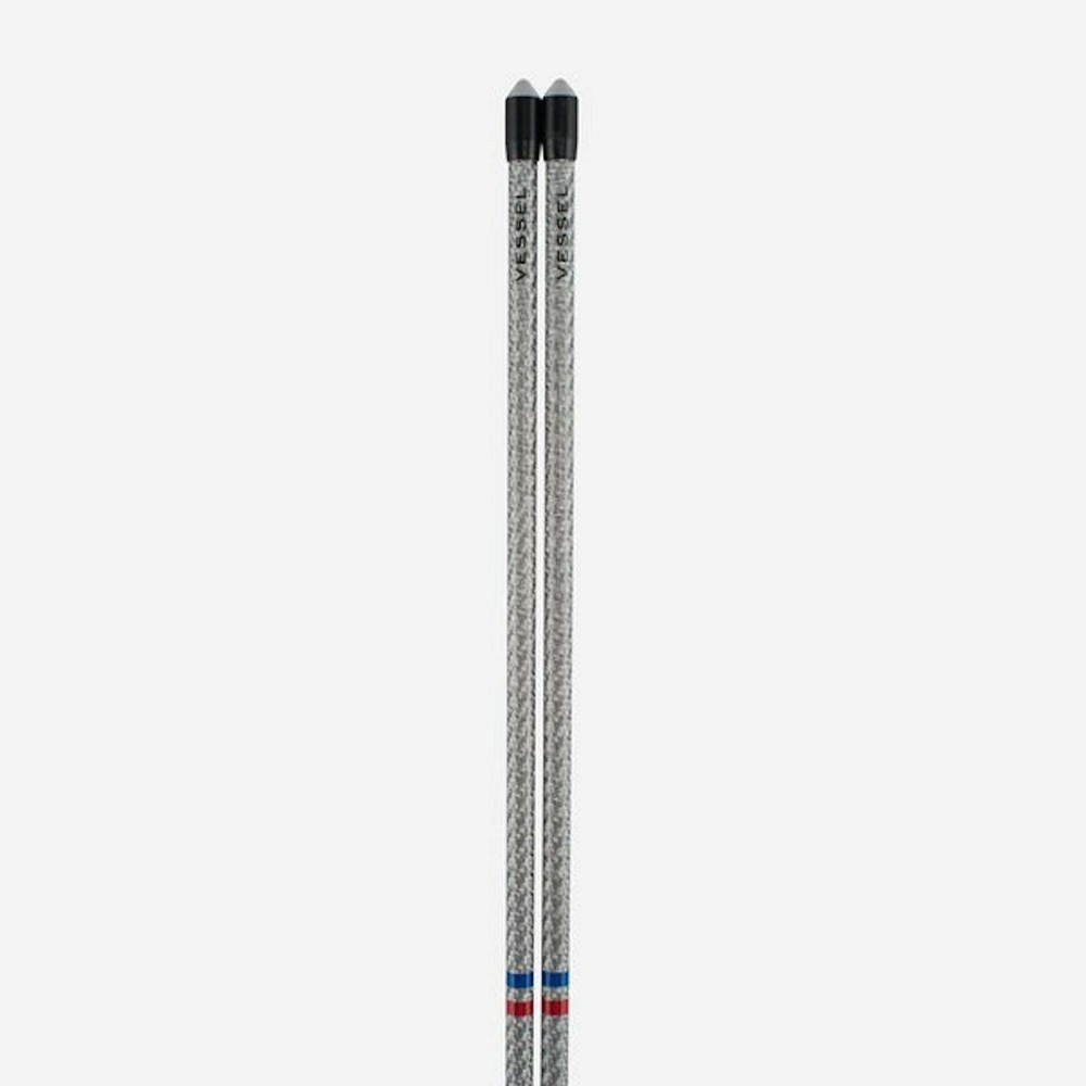 AUTHENTIC Vessel Golf Carbon Fiber Alignment Stick 36inch Silver 2 Set Training