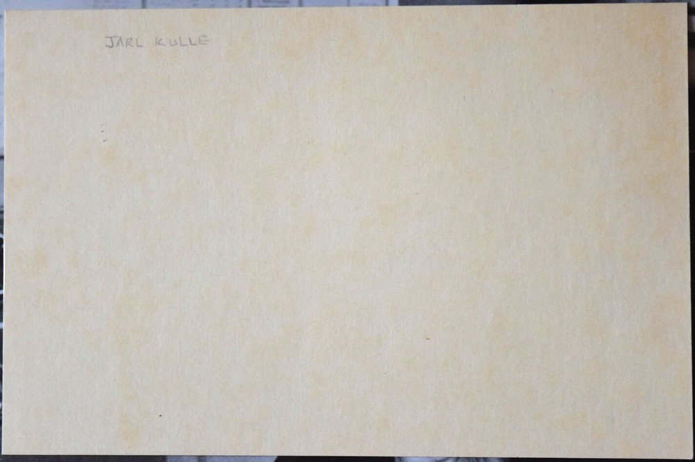 Jarl Kulle Hand Signed Card