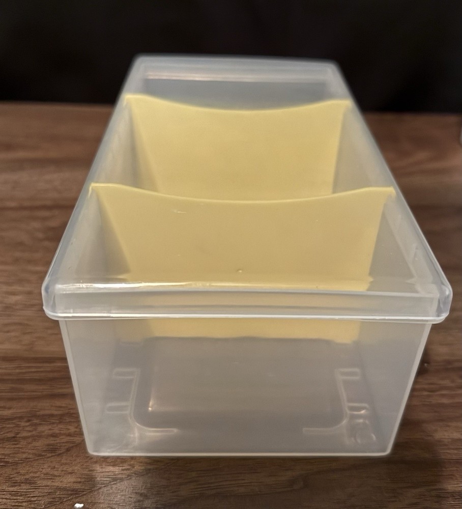 Plastic Card Storage Box w/ Dividers