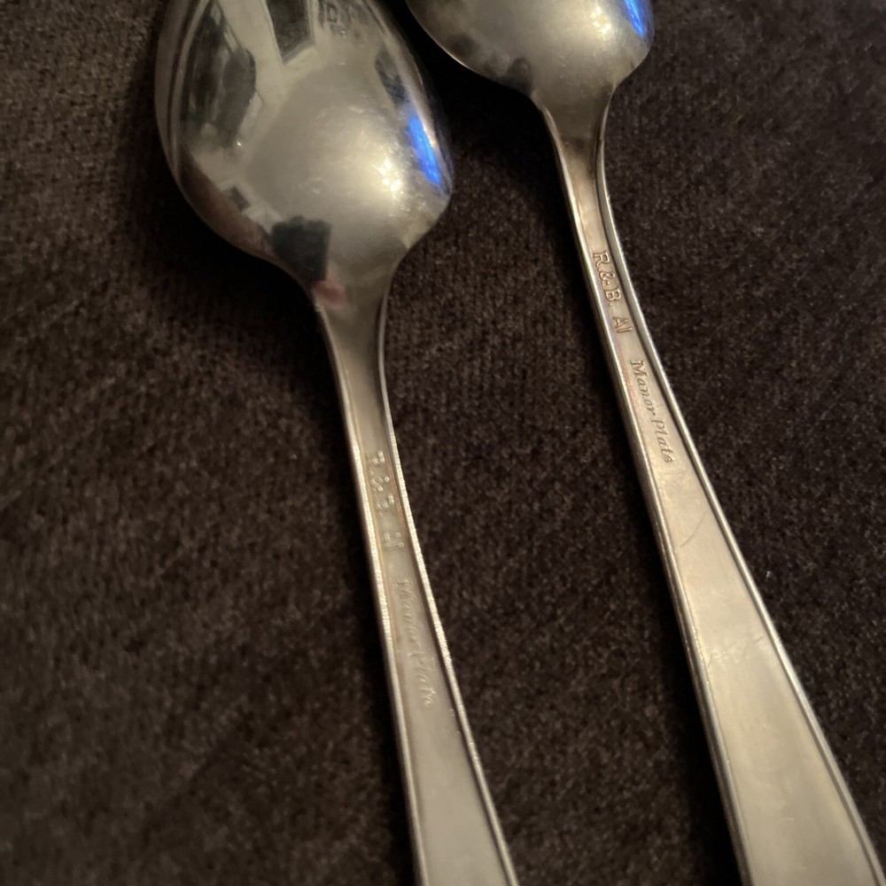 2 R&B Rogers & Bros LYRIC Pattern Silverplate Flatware 6” TEASPOONS 14 Ava