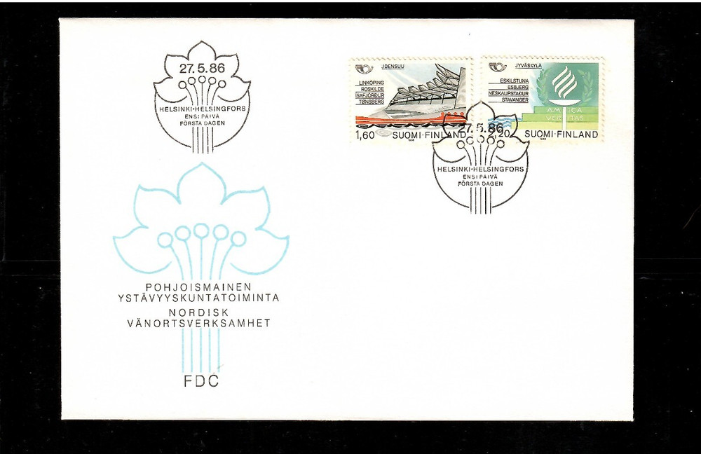 Three (3) unaddressed cachet Finland FDC's 1965, 1967 & 1986