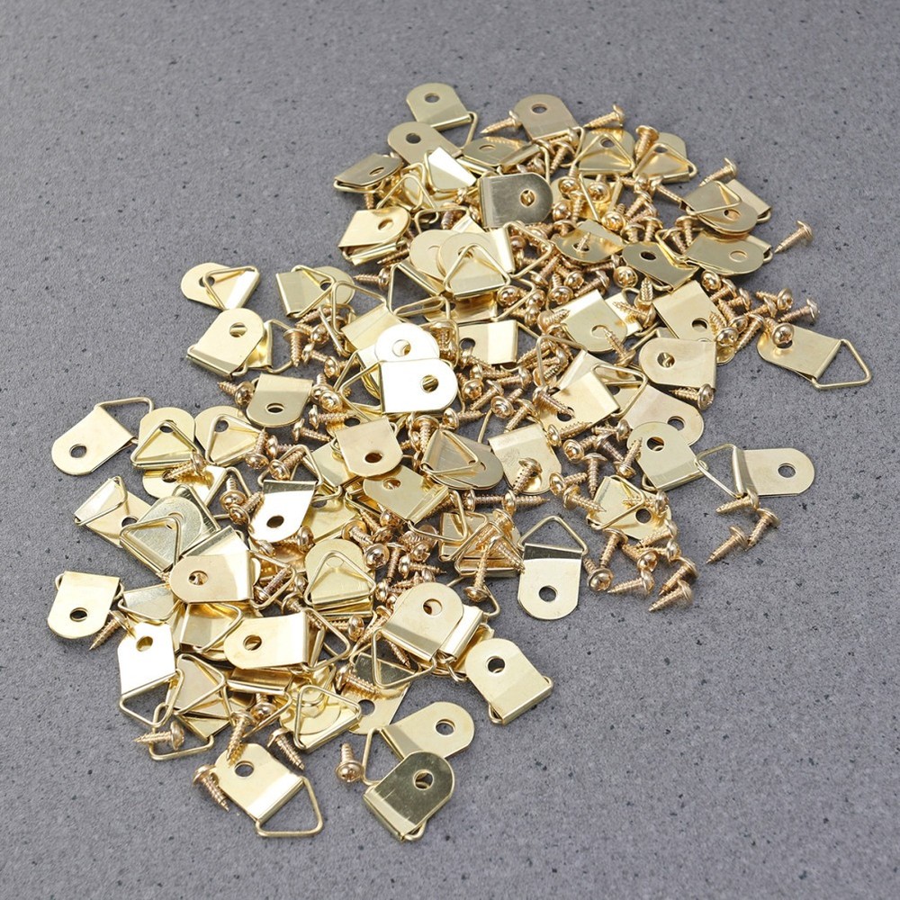 200 PC Painting Frame Hook Picture Hanging Hardware Invisible Iron