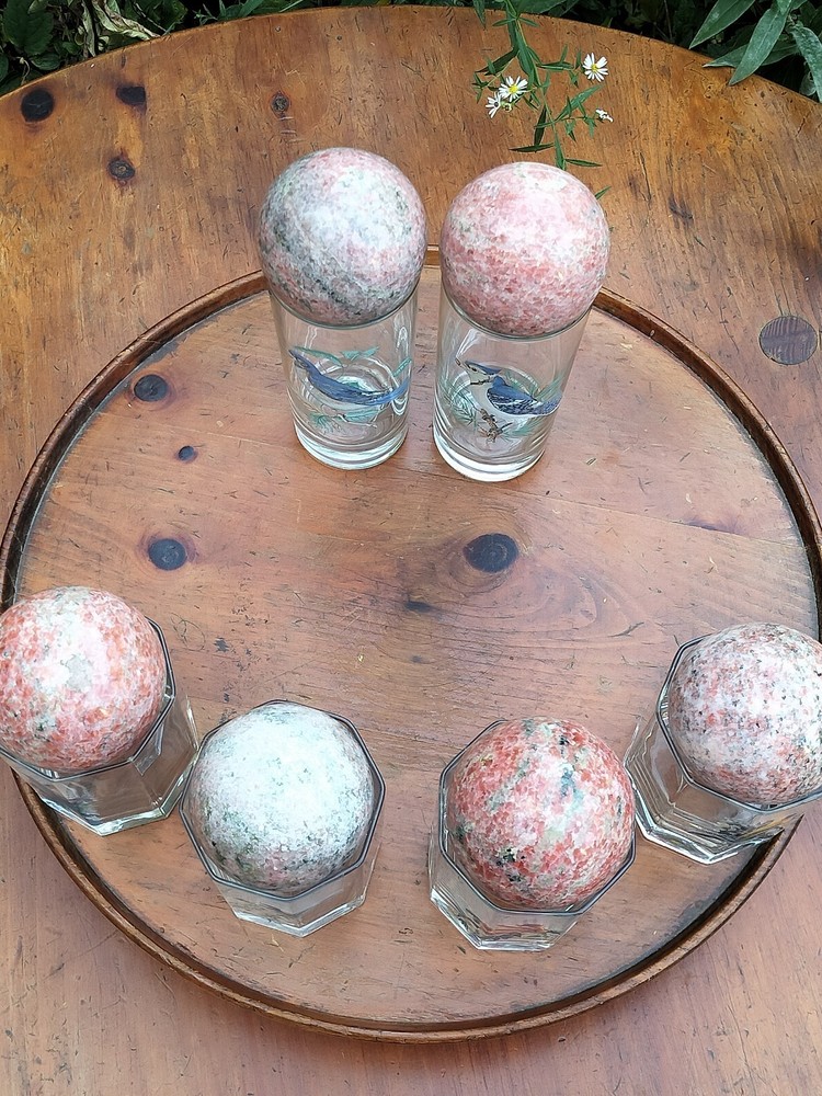 3" Polished Rose Granite Spheres/Balls