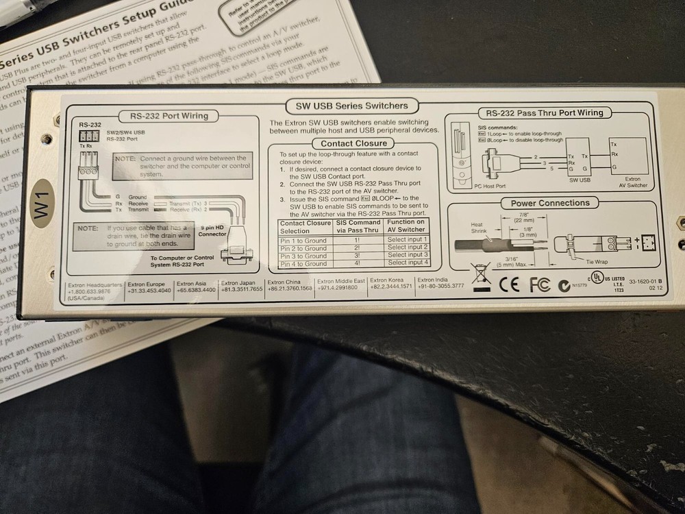 EXTRON 2 Output - USB Switcher/ RS232 controllable #60-952-02