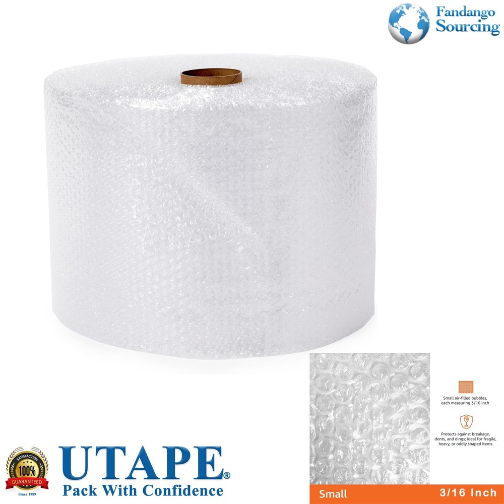 3/16" Small Bubbles Plastic Wrap Cushioning wrap 12"x25feet Perforated every 12"