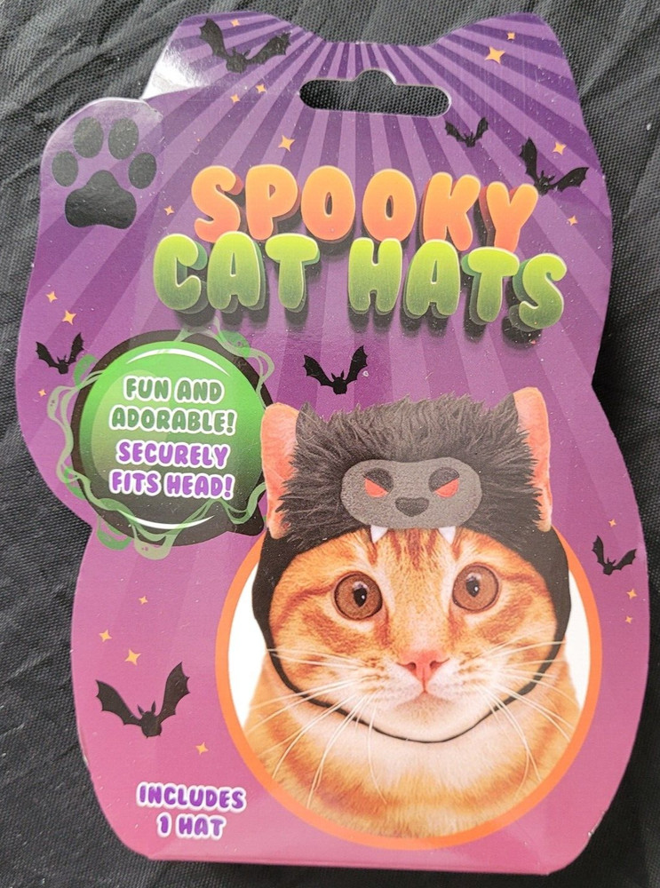Spooky Cat Hats: Bat Hat (new in box)