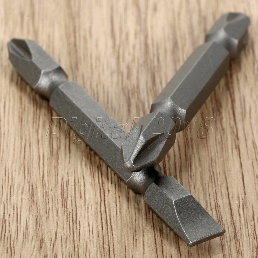 65mm Double Ended Screwdriver Power Bits Tool PH2 Screw Driver Magnetic 10pcs