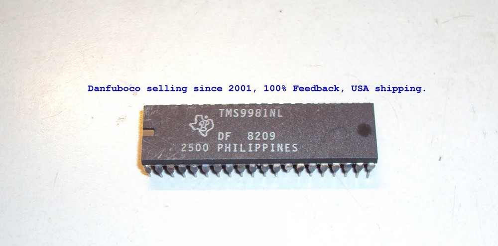TI TMS9981NL CPU processor 16 bits, 40 pins, Used Pull. 1982, very VINTAGE