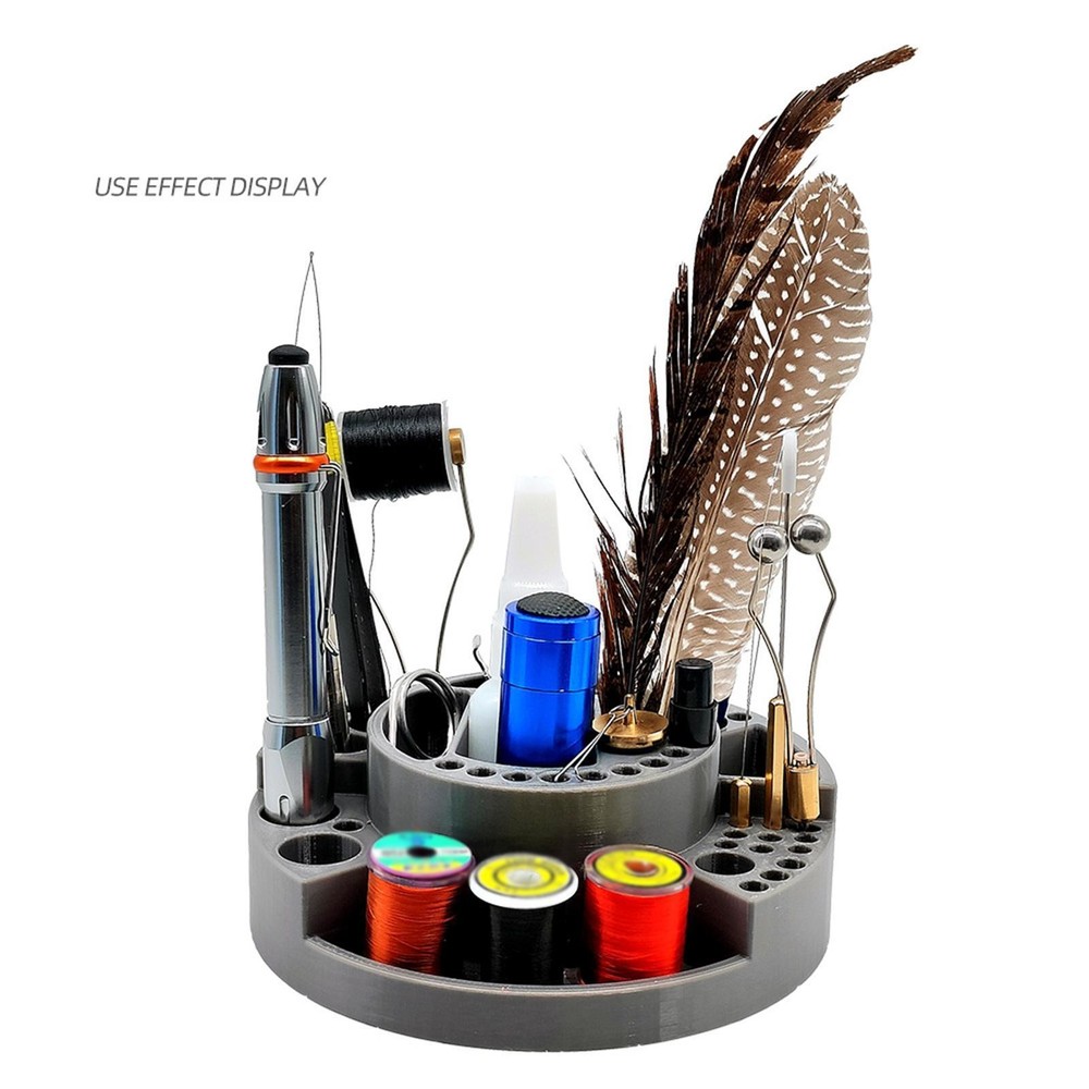 Fly Tying Tool Kit Tabletop Organizer Compact Multifunctional Organization