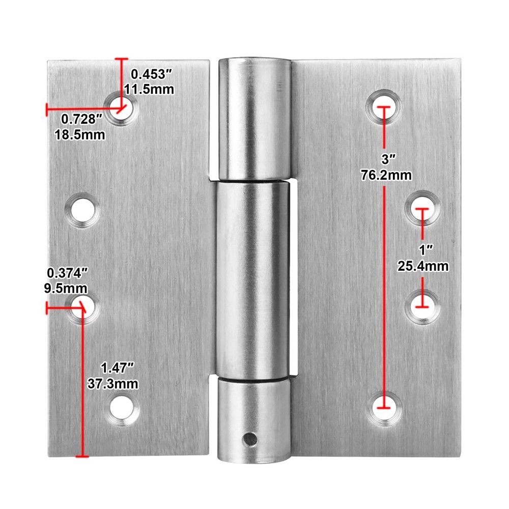 3 Pack 4 X 4 Self Closing Door Hinges Adjustable Tension Spring Hinges Stainle