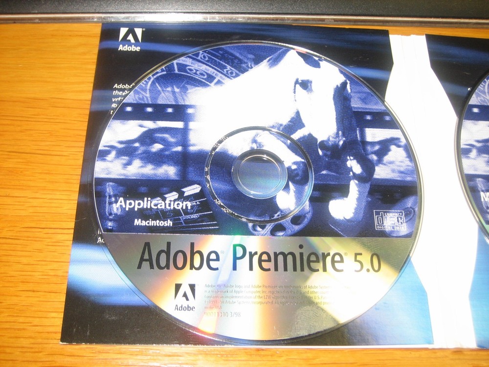 ADOBE PREMIERE 5.0 FOR MAC PLUS MEDIA CONTENT WINDOWS/MAC CD`S