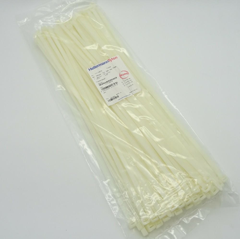 HELLERMANN T120M cable ties natural NA cable strap polyamide 460mm 7.6mm 100pcs