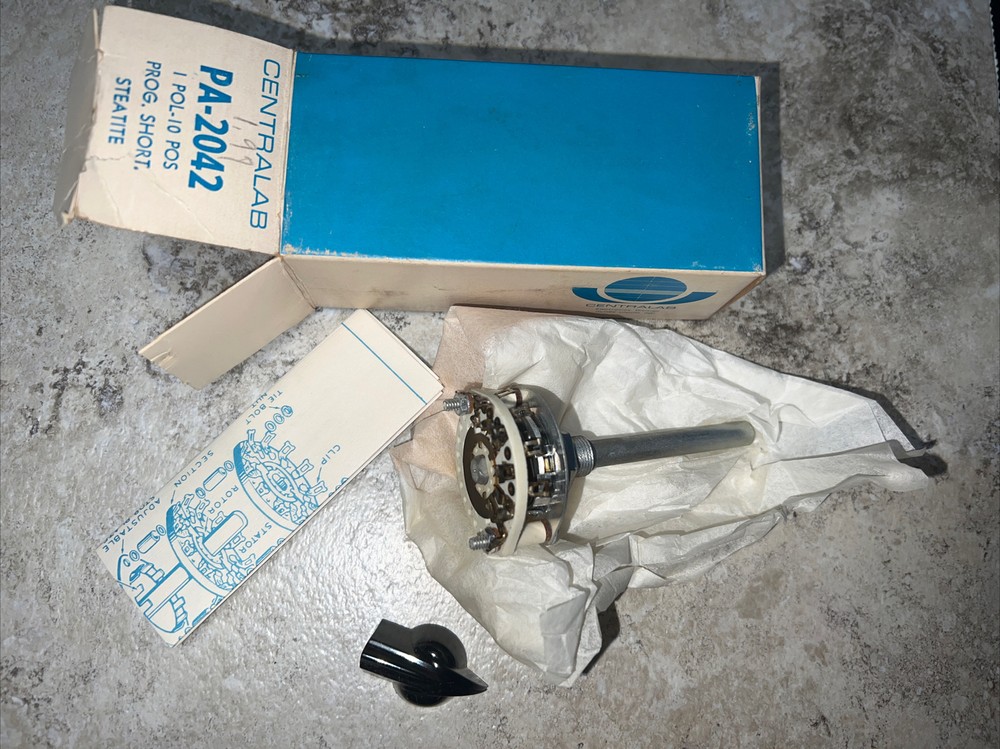 Nos Surplus Mini Centralab Ceramic 1-pol / 10 pos Switch PA-2042