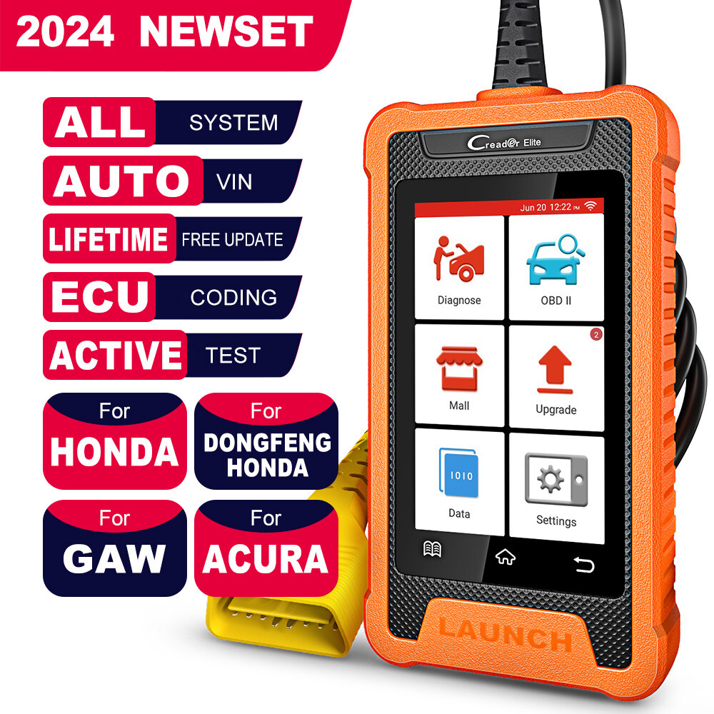 2024 LAUNCH Creader Elite For HONDA OBD Scanner Diagnostic Tool ABS SRS Reset