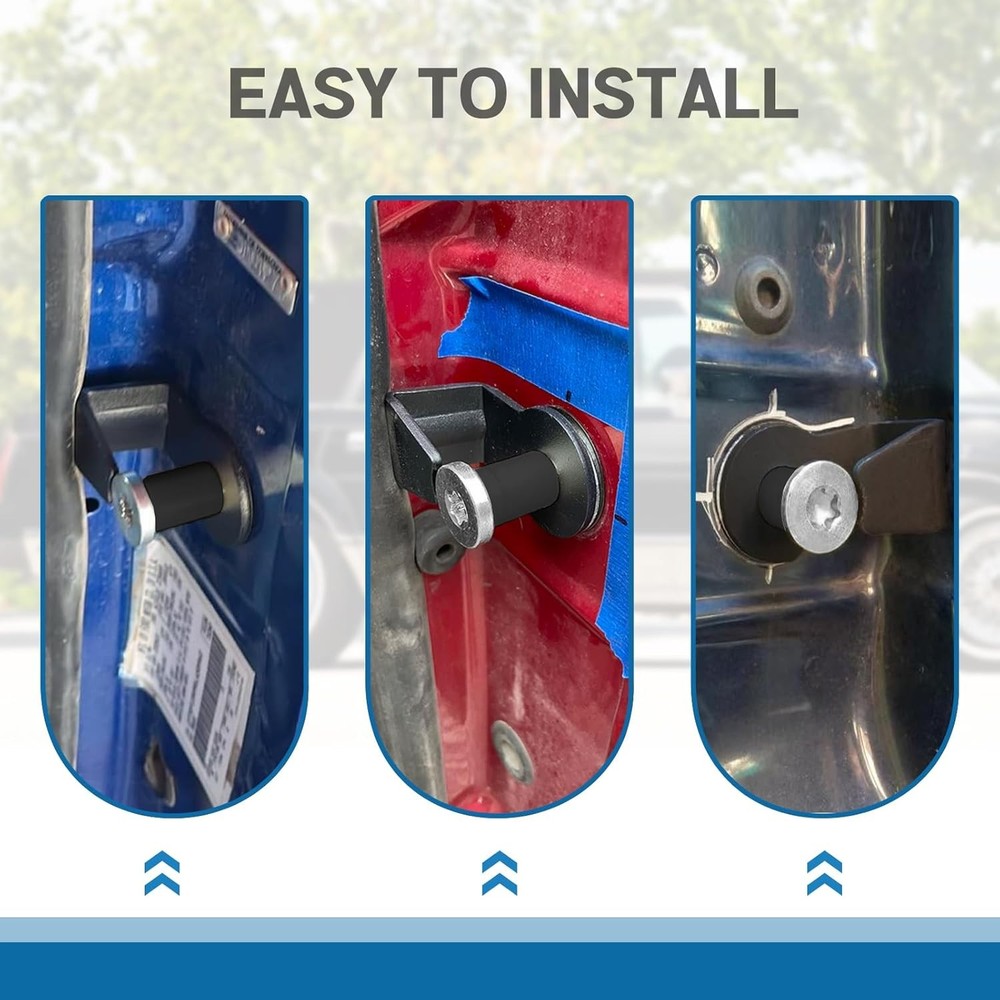 2 Pack Door Striker Bolts Set Includes Bushing Compatible with Black