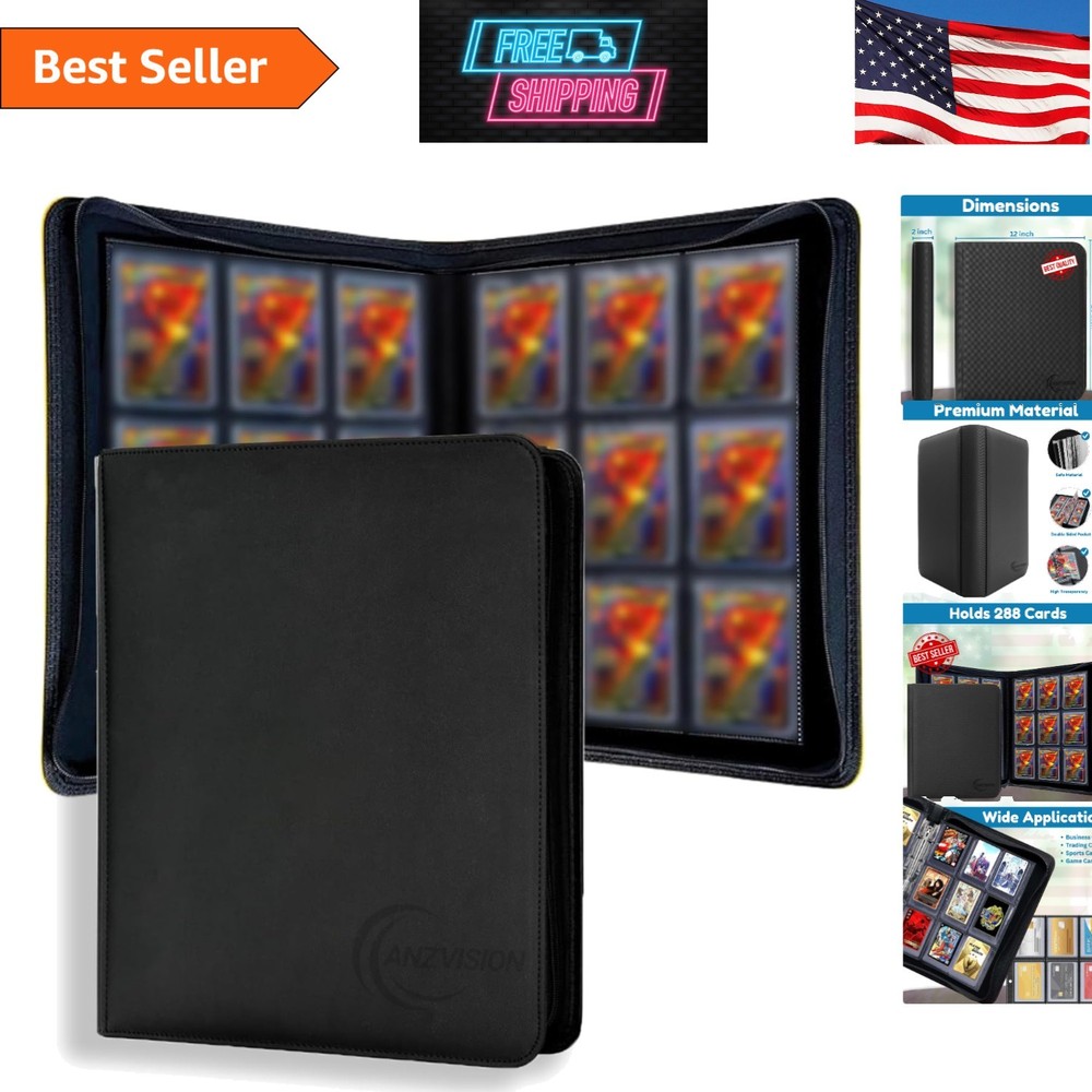 Toploader Binder, Holds 288 Toploaders, 9 Pocket Top Loader Binders